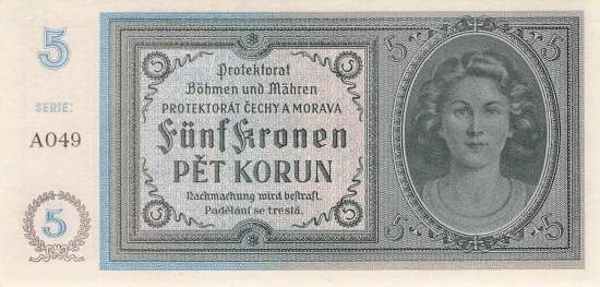 5 Kronen 1940 ro.559a A UNC